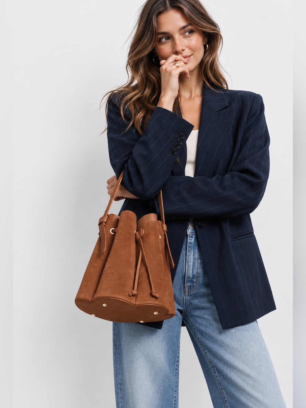Melie Bianco Laguna Faux Suede Bucket Bag Anthropologie.